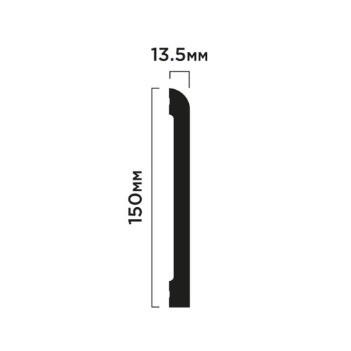 Плинтус ПОЛИСТИРОЛ HI WOOD 150мм х 13,5мм