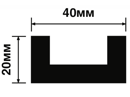 Молдинг BR490 ПОЛИСТИРОЛ HI WOOD 40мм х 20мм х 2,7м.