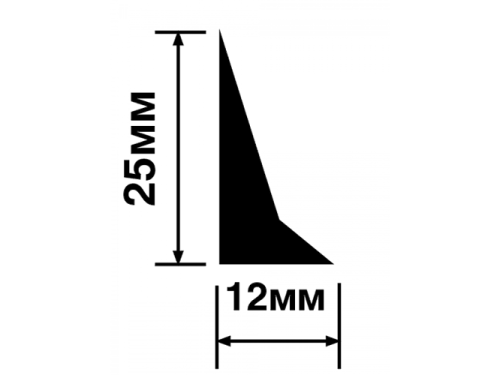 Молдинг ПОЛИСТИРОЛ HI WOOD 25мм х 12мм х 2,7м. V2